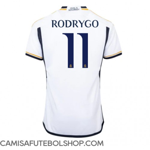 Camisa de time de futebol Real Madrid Rodrygo Goes #11 Replicas 1º Equipamento 2023-24 Manga Curta